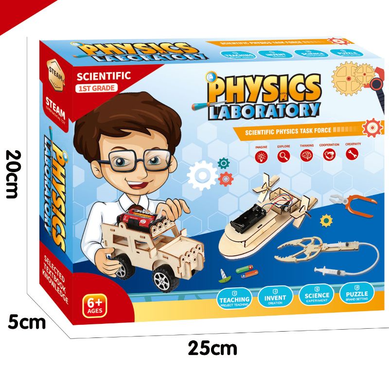 New Physics Science Experiment Set (3-In-1) Color Box Series Of Educational Toys