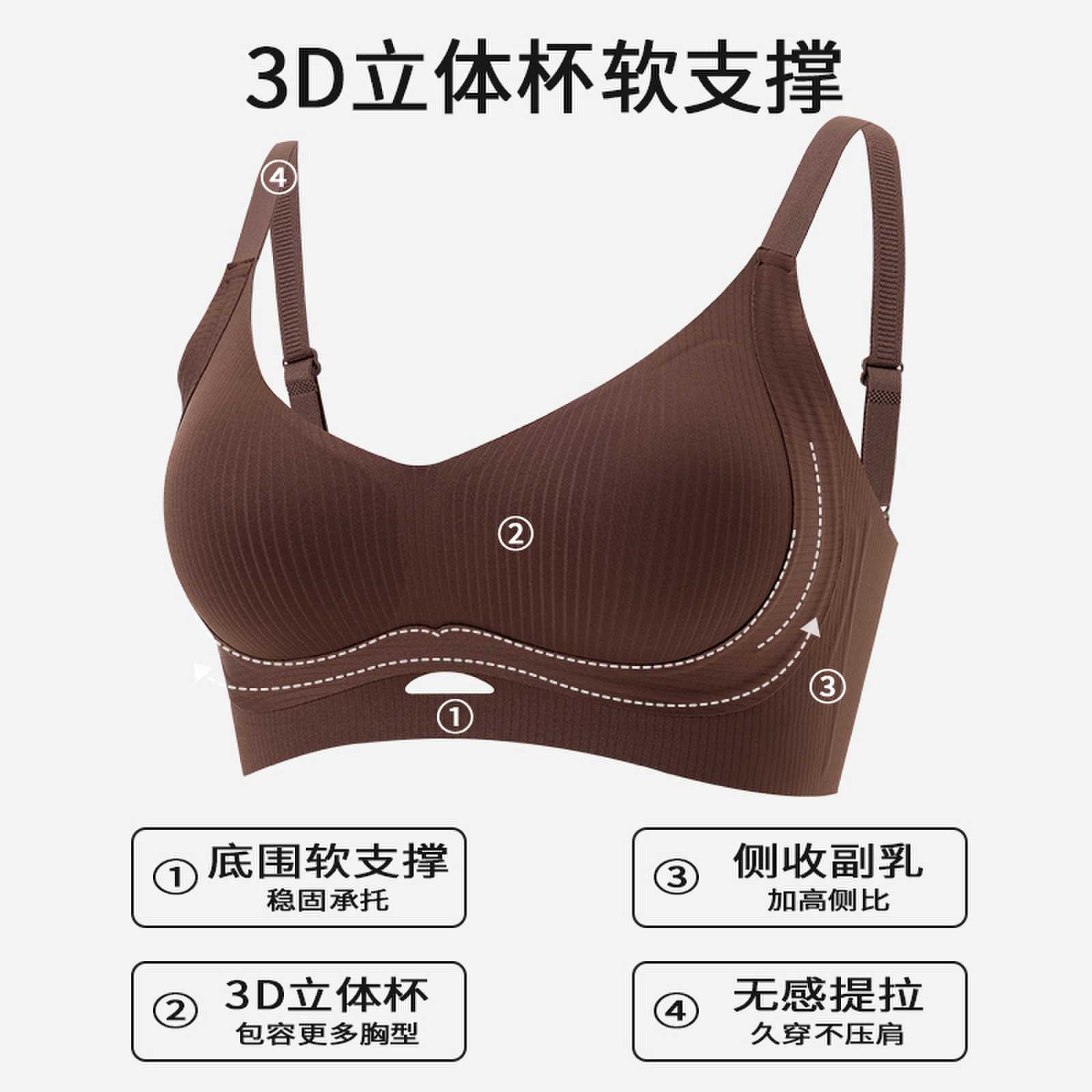 Comfortable and breathable women's underwear, sexy lace without steel rims, thin, soft and close-fitting basic style, multiple colors to choose from Specification image