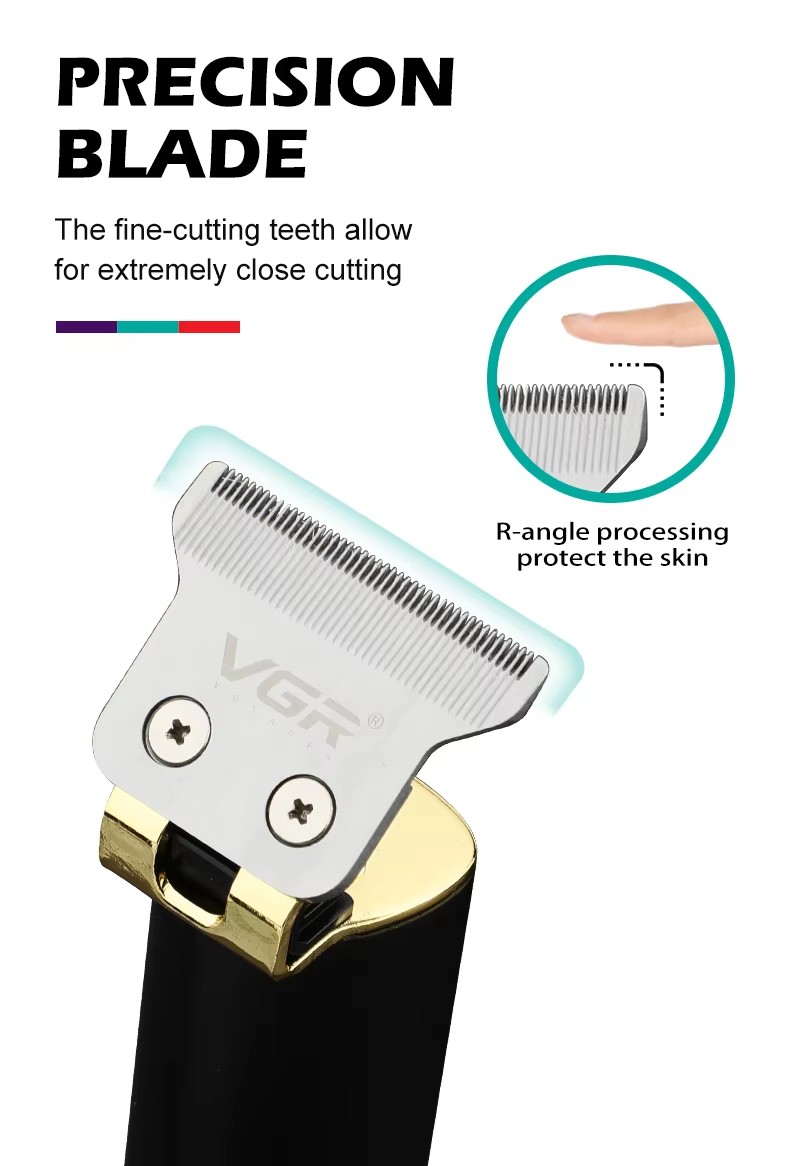 VGR沃吉009金屬小巧電推剪USB發(fā)廊家用造型理發(fā)器詳情6
