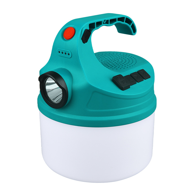 New Bluetooth audio light, rechargeable flashlight, bulb light, outdoor camping light, emergency night light in case of power failure Item Picture