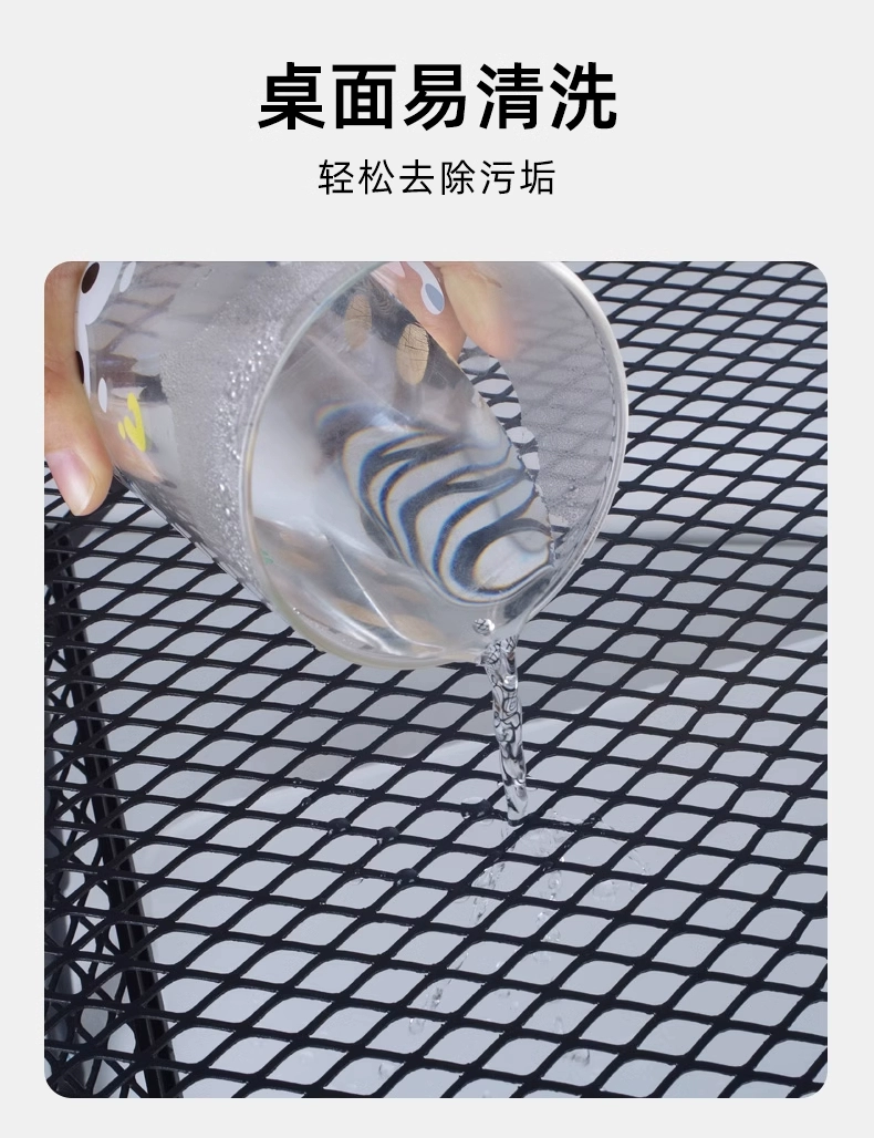 Mountain sports outdoor camping folding table and chair set, portable, lightweight and multi-functional leisure chair for camping vehicles, camping supplies, outdoor small folding table and chair, portable picnic iron mesh table and chair frame, camping folding table, barbecue table detail image 7