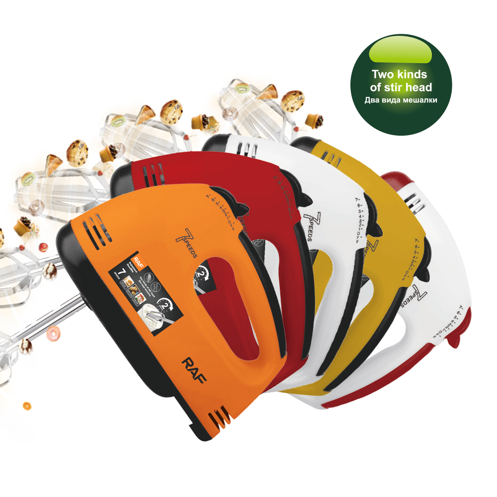 European standard 7-speed electric egg beater, household handheld high-power egg beater and dough baking mixer R.6633 Specification image