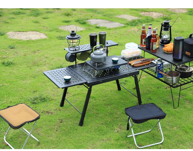 Mountain sports outdoor camping folding table and chair sets, portable and lightweight camping car leisure chairs, camping supplies, aluminum alloy ultra-light folding chairs detail image 15