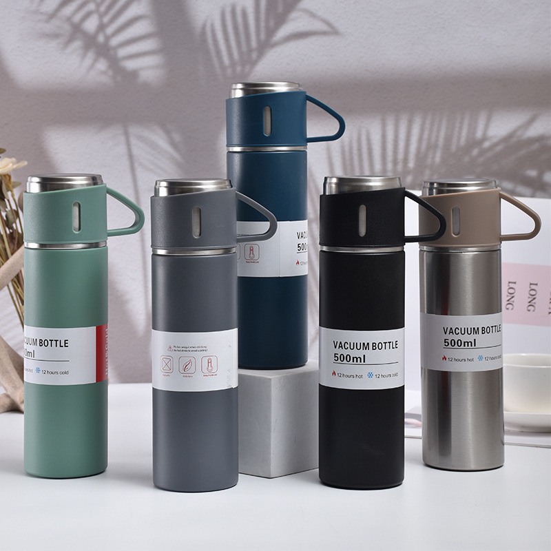 High-end business gifts, souvenirs, souvenirs, engraved custom logos, stainless steel cup sets, box sets
