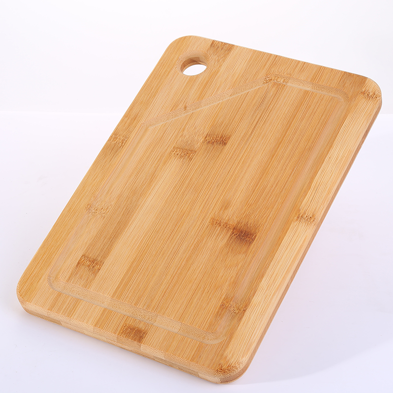 Nanzhu household kitchen vegetable cutting board, square bamboo and wood cutting board, travel grooved fruit cutting board, portable small cutting board pic 4