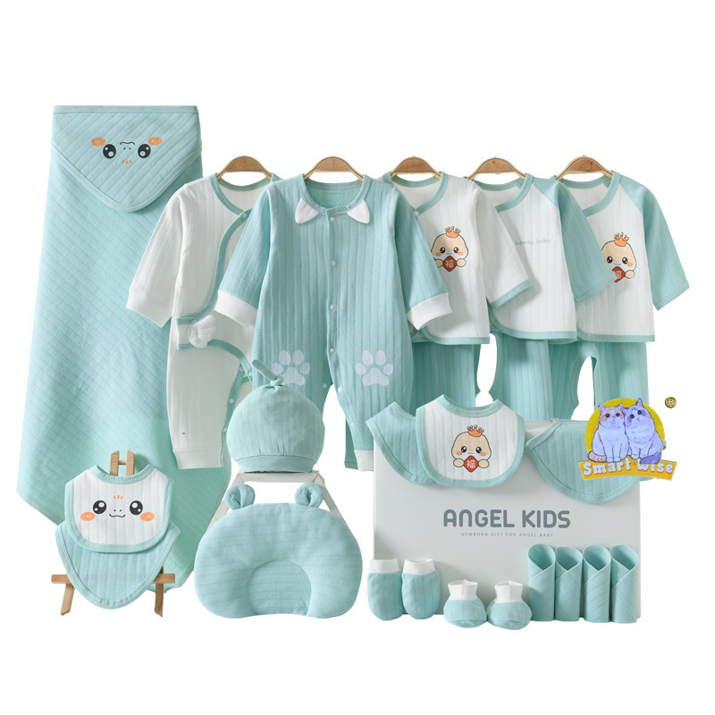 新生儿礼品套装/新生儿婴儿用品/新生儿/婴儿5件套装衣服/新生儿礼盒套装白底实物图