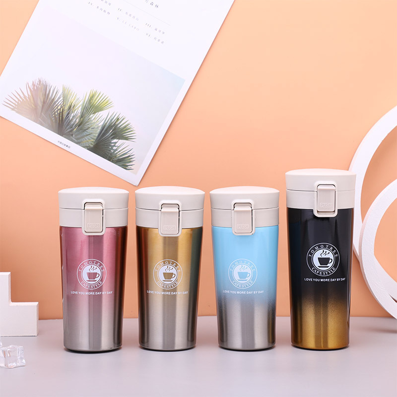 Wholesale of cross-border 304 stainless steel coffee cups, smart temperature-measuring insulated cups, outdoor car water cups, portable and easy-to-use cups Specification image
