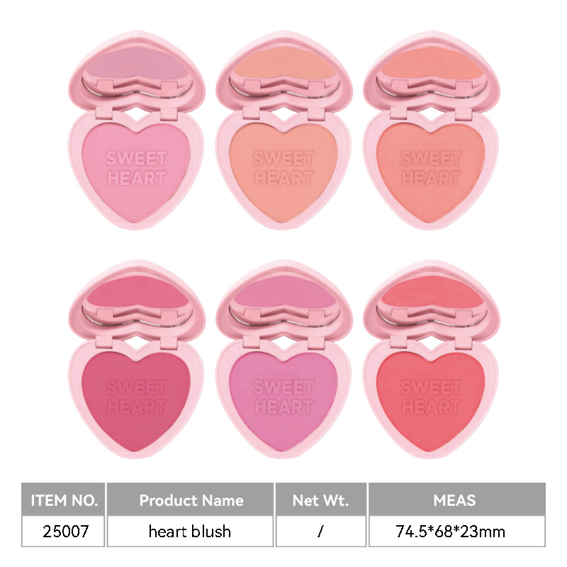 Blush Facial beauty, smooth blush powder, heart-shaped blush, vegan, no animal testing, shaping + blending, long-lasting, medium coverage, soft matte effect blush details Picture
