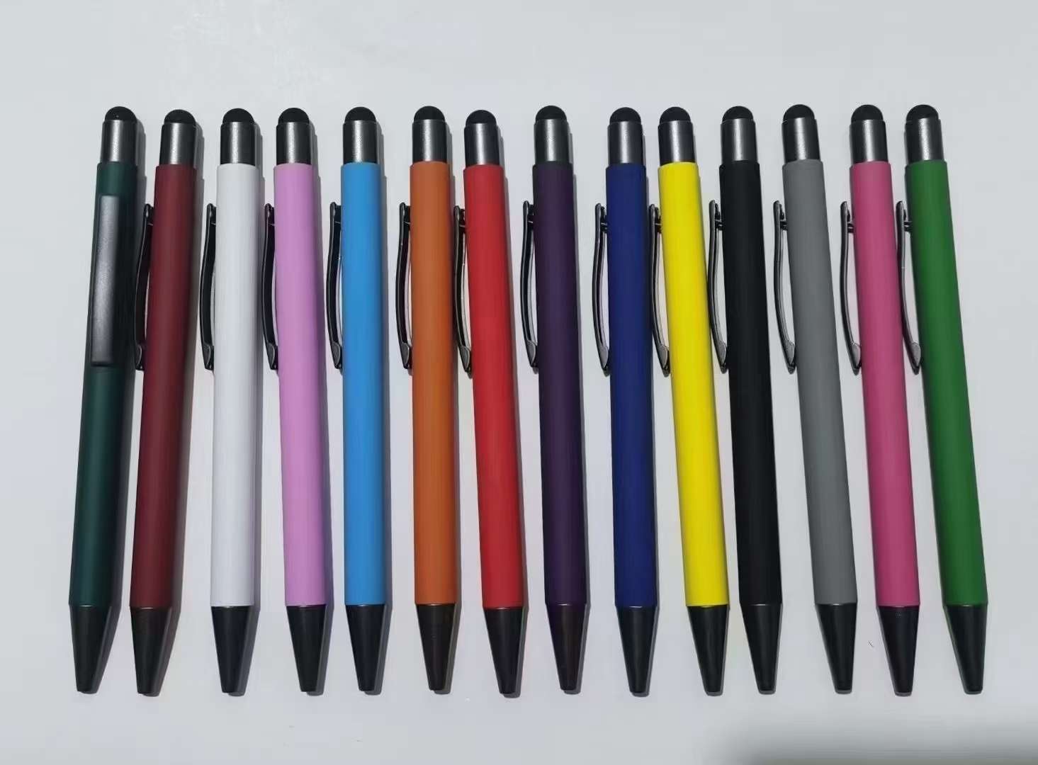 触屏喷胶金属圆珠笔按动办公文具触屏笔商务礼品笔广告礼品笔可做logo详情图5