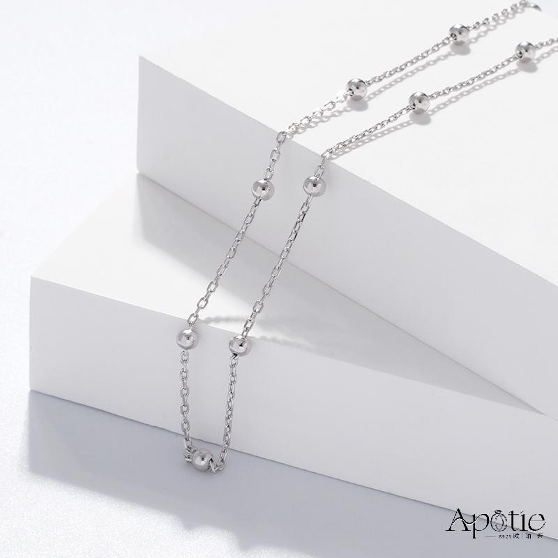APOTIE pure silver beaded chain
