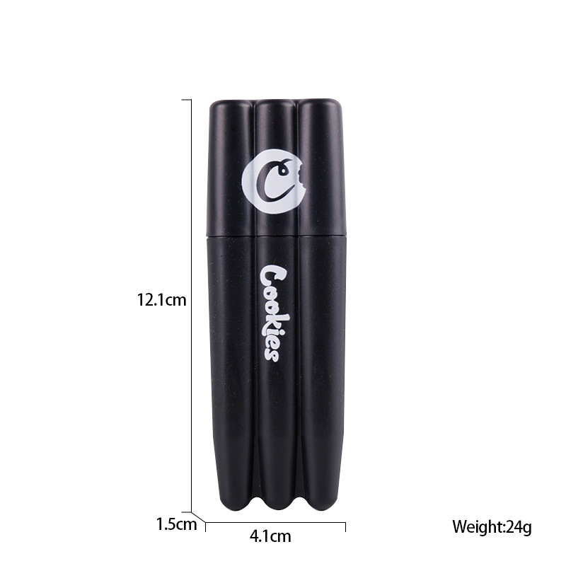 新品三管烟草收集器 彩印cookies喇叭管储存器 烟草烟管储存详情7