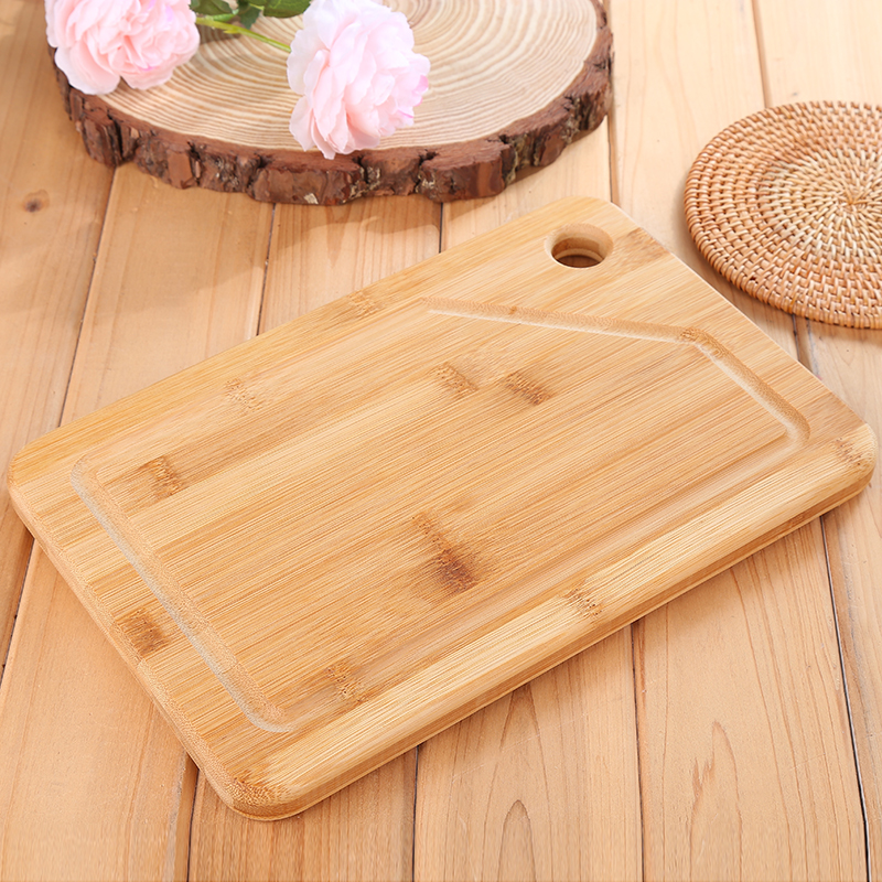 楠竹家用厨房切菜菜板方形竹木切菜板旅行挖槽水果案板便携小案板
