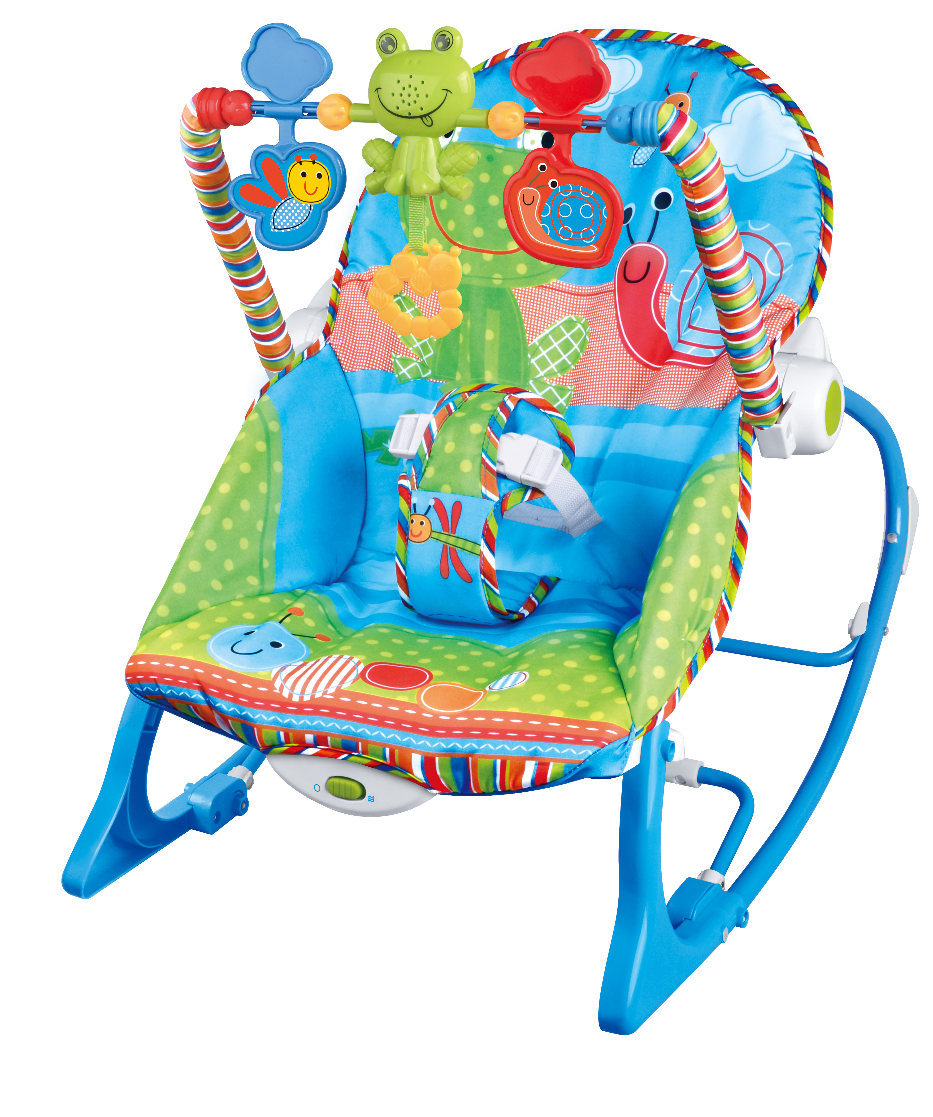 The baby electric rocking chair can be used for sitting or lying down. It vibrates and swings with music and is a popular rocking chair on e-commerce platforms