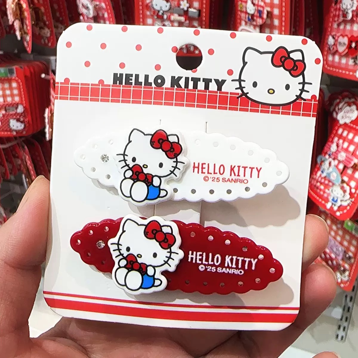 韩系KT猫发卡甜美少女心发饰 儿童公主风夹子 百搭侧边夹头饰礼物