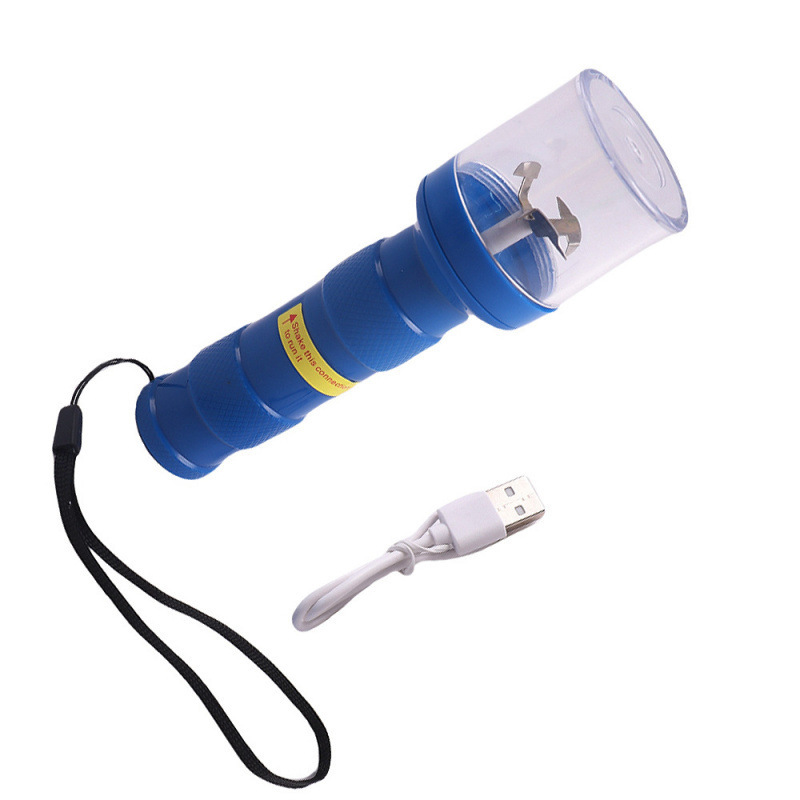 新款马卡龙色手电筒磨烟器 塑料便携刀片大动力电动研磨器