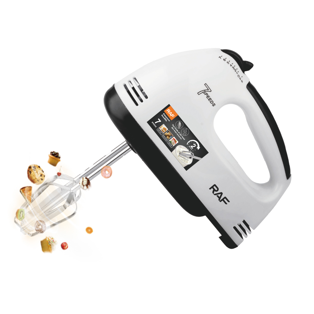 European standard 7-speed electric egg beater, household handheld high-power egg beater and dough baking mixer R.6633 details Picture