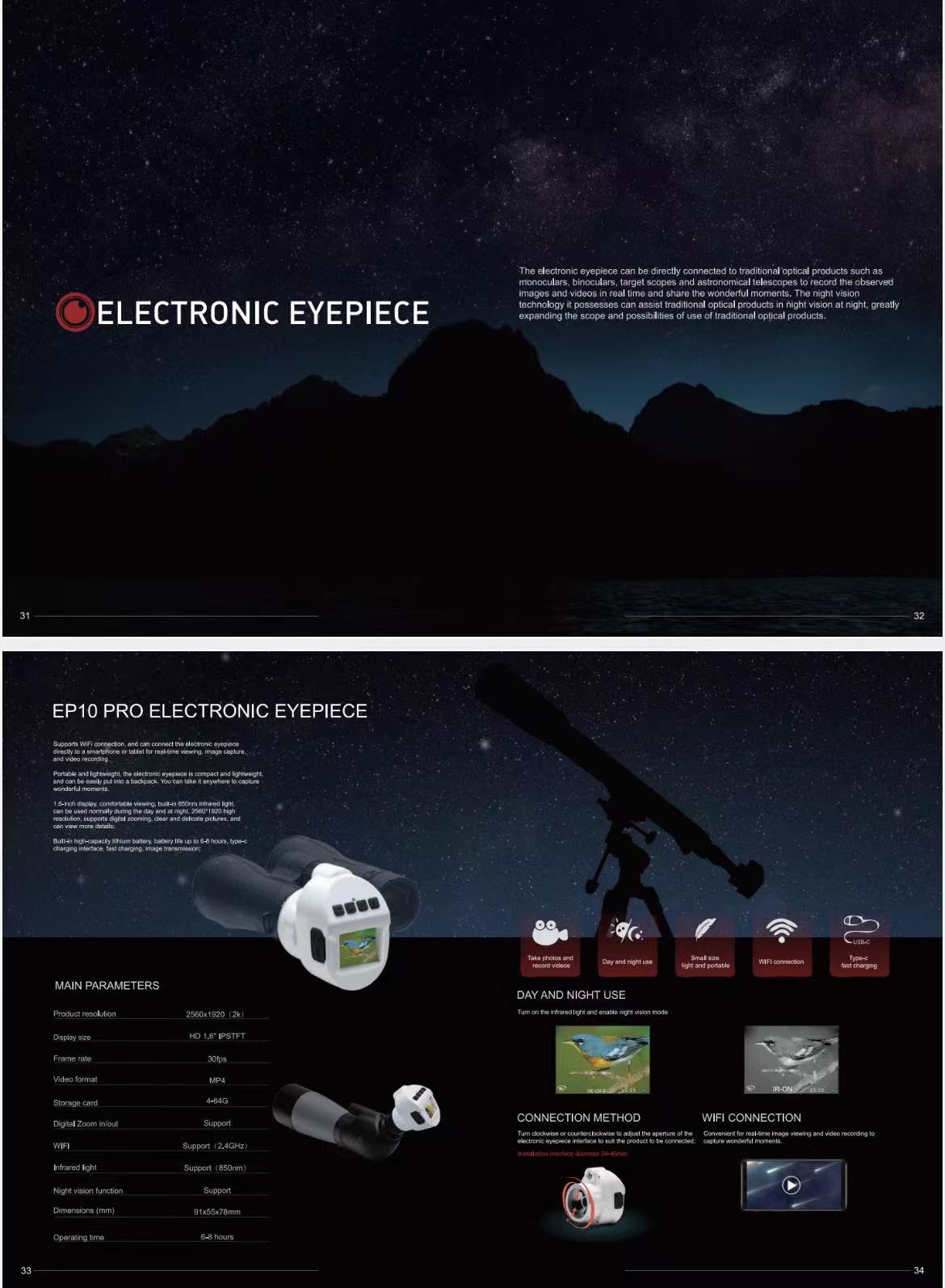 Avite EP10 PRO electronic eyepiece outdoor astronomical telescope night vision lens WIFI mobile phone synchronization screen pic 7