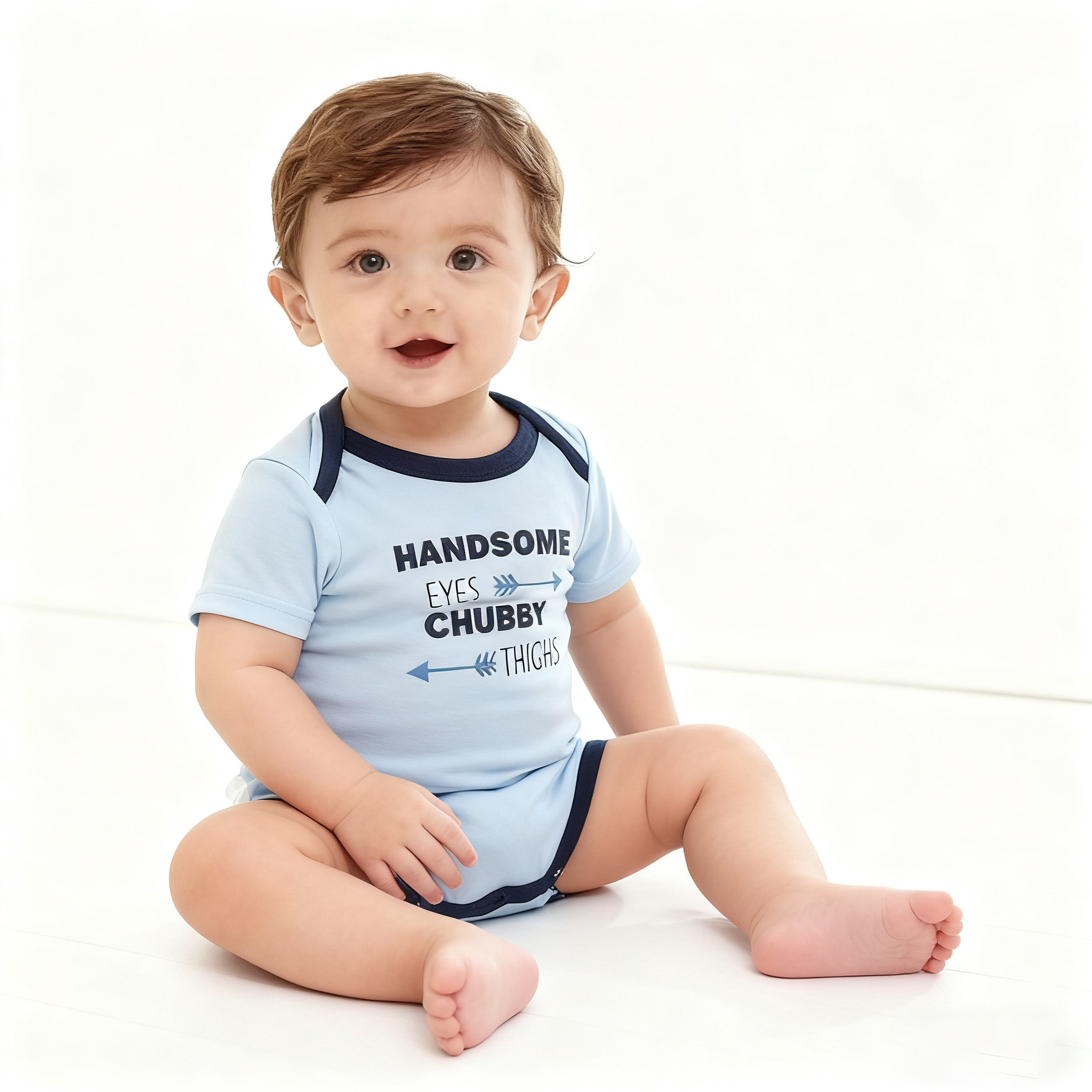 婴儿爬服-5pcs 婴儿衣服 婴幼儿服装 幼儿衣服白底实物图