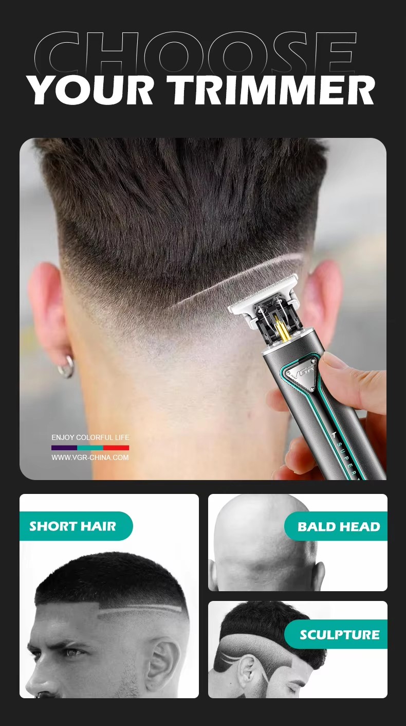 VGR沃吉009金屬小巧電推剪USB發(fā)廊家用造型理發(fā)器詳情2