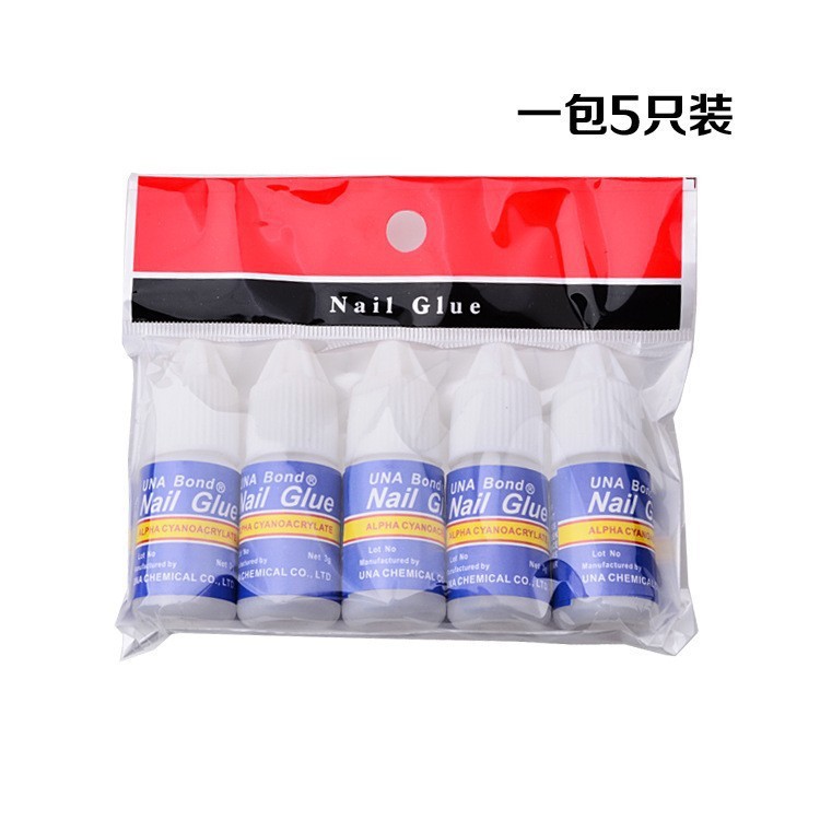 美甲粘钻3g胶水(每袋五只装)指甲饰品用品配套甲片穿戴甲胶水
