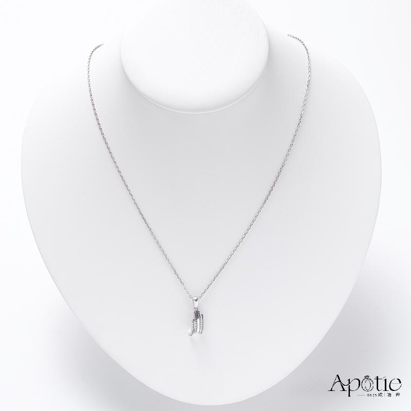 APOTIE sterling Silver Irregular gear necklace Item Picture