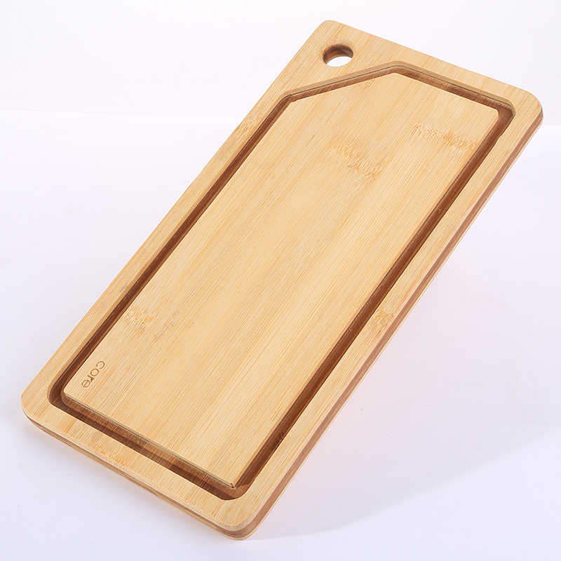 Nanzhu household kitchen vegetable cutting board, square bamboo and wood cutting board, travel grooved fruit cutting board, portable small cutting board pic 3