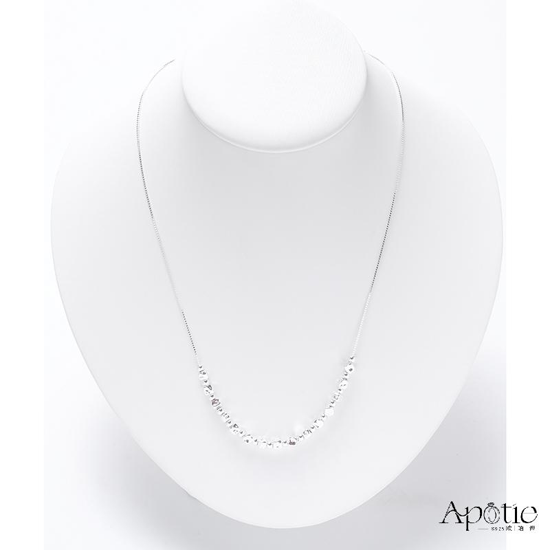 APOTIE Opti Versatile Smile Broken Silver Round Snake Bone Necklace Item Picture