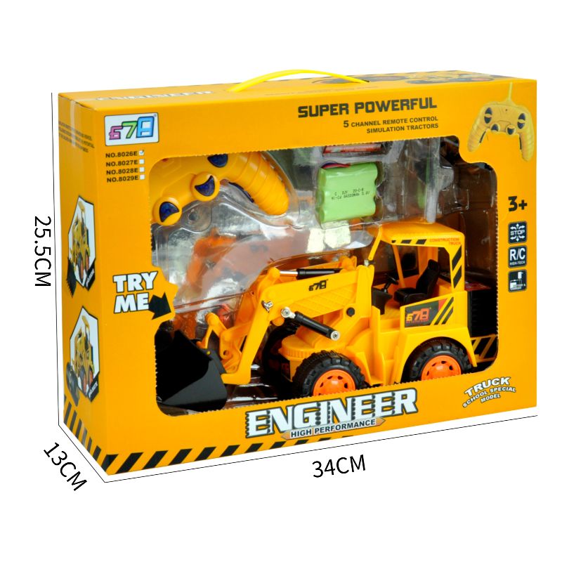 New Boys' Toy Remote Control Simulation Engineering Vehicle Forklift Window Opening Box Series Educational Toy Charging