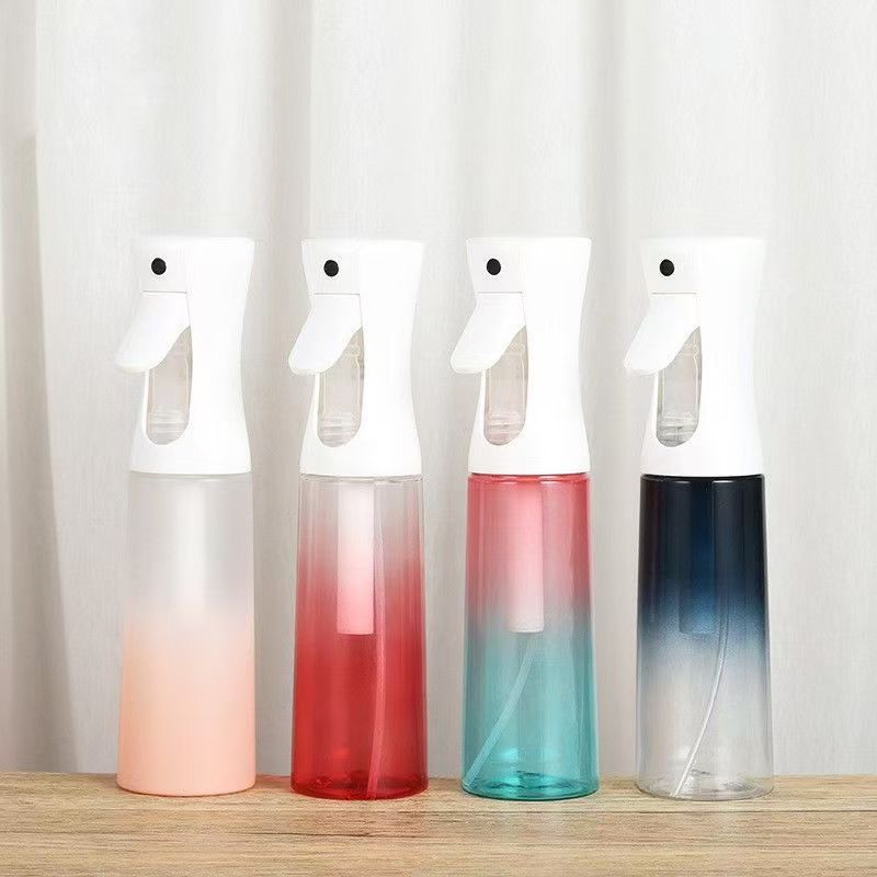 渐变彩色300ML超细雾状高压喷雾瓶消毒专用纳米喷雾瓶美发补水便携式新款喷瓶