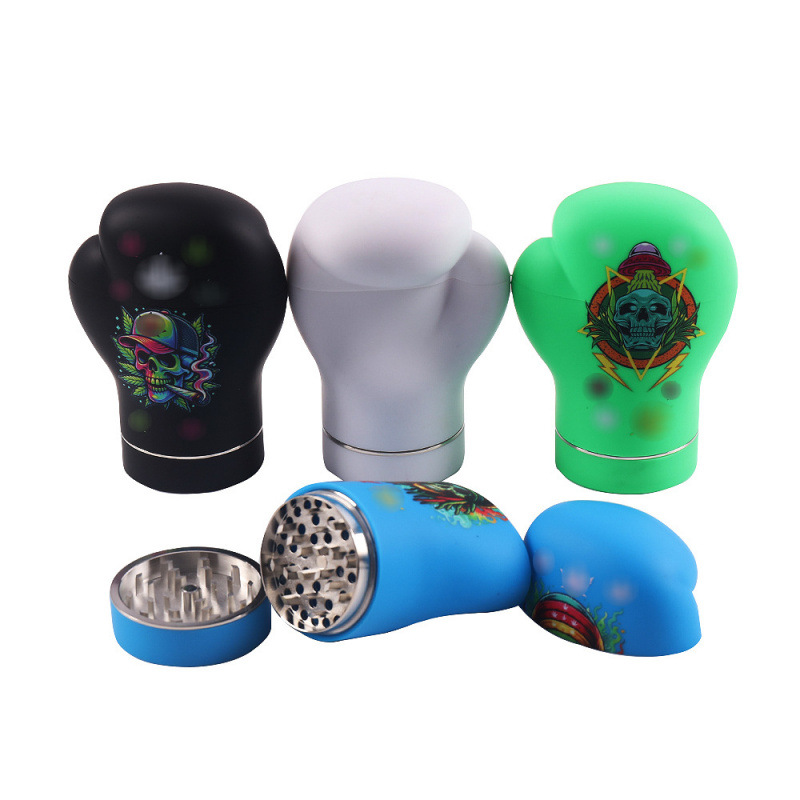 热卖新款拳击磨烟器 4层锌合金研磨器拳套碎烟器grinder烟具详情2