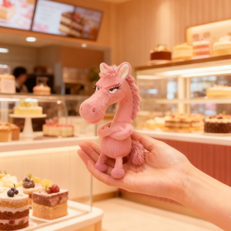 毛绒黑马钥匙扣，马年爆款钥匙扣，钥匙扣钥匙扣钥匙扣可爱钥匙扣挂详情图3