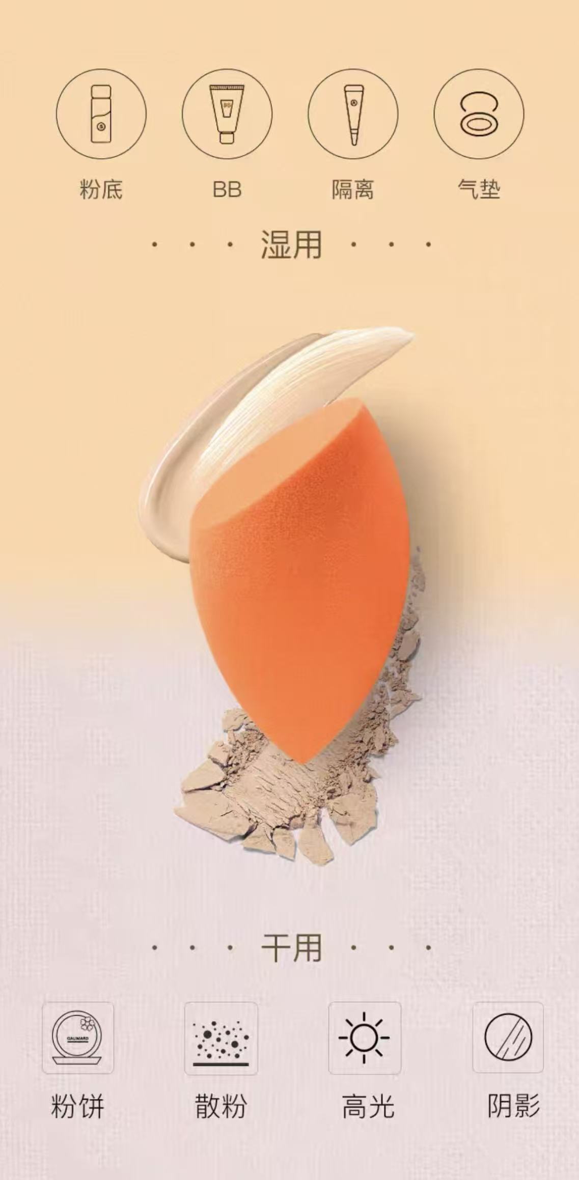 美之秀RT美妆蛋吸水蓬松柔软不吃粉好上妆新手美妆蛋详情3