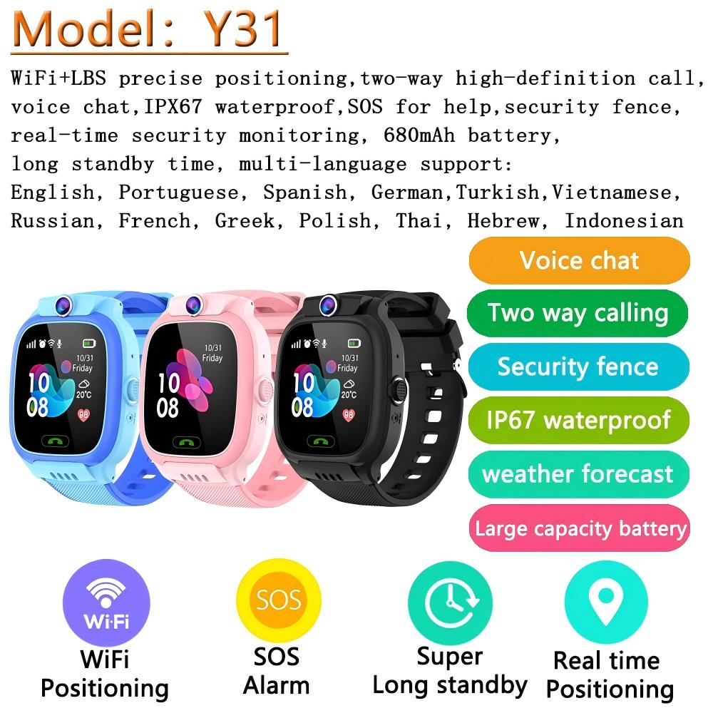 智能儿童手表可通话聊天定位功能齐全亲肤食品级材质硅胶表带【熊宇宙潮玩空间】细节图