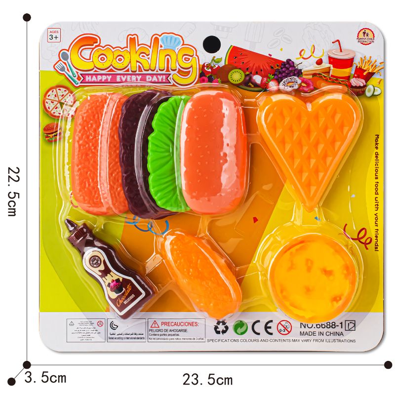 New Role-Playing Food Set With Suction Card Packaging And Educational Toys
