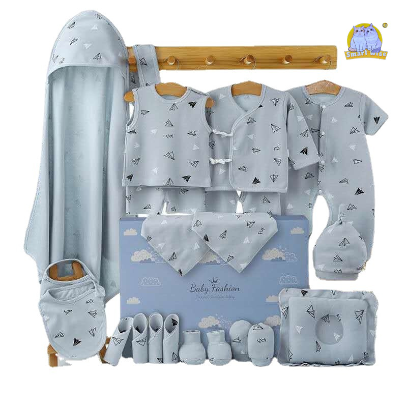 Autumn Newborn Gift Box Pure Cotton Clothing Set, Full Moon Baby Gift Box, Baby Supplies, Newborn Infant Set Item Picture