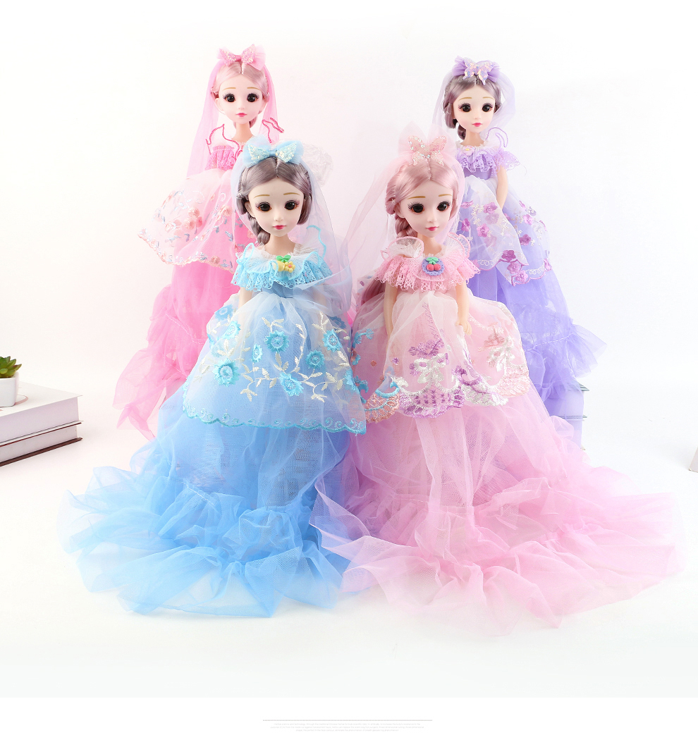 Cross-border large-sized confusing Barbie doll set gift box, wedding dress, girl gift, princess, children's toy, foreign doll wholesale