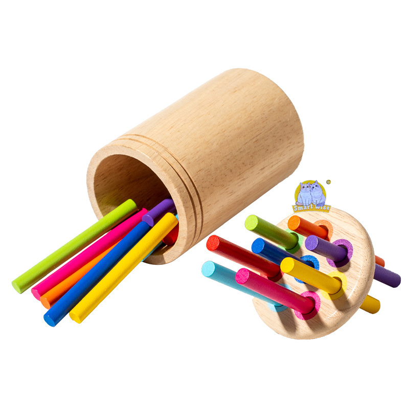 Cross-border children's early education color Three-in-one classification tube, baby color recognition kindergarten Montessori educational toy Item Picture