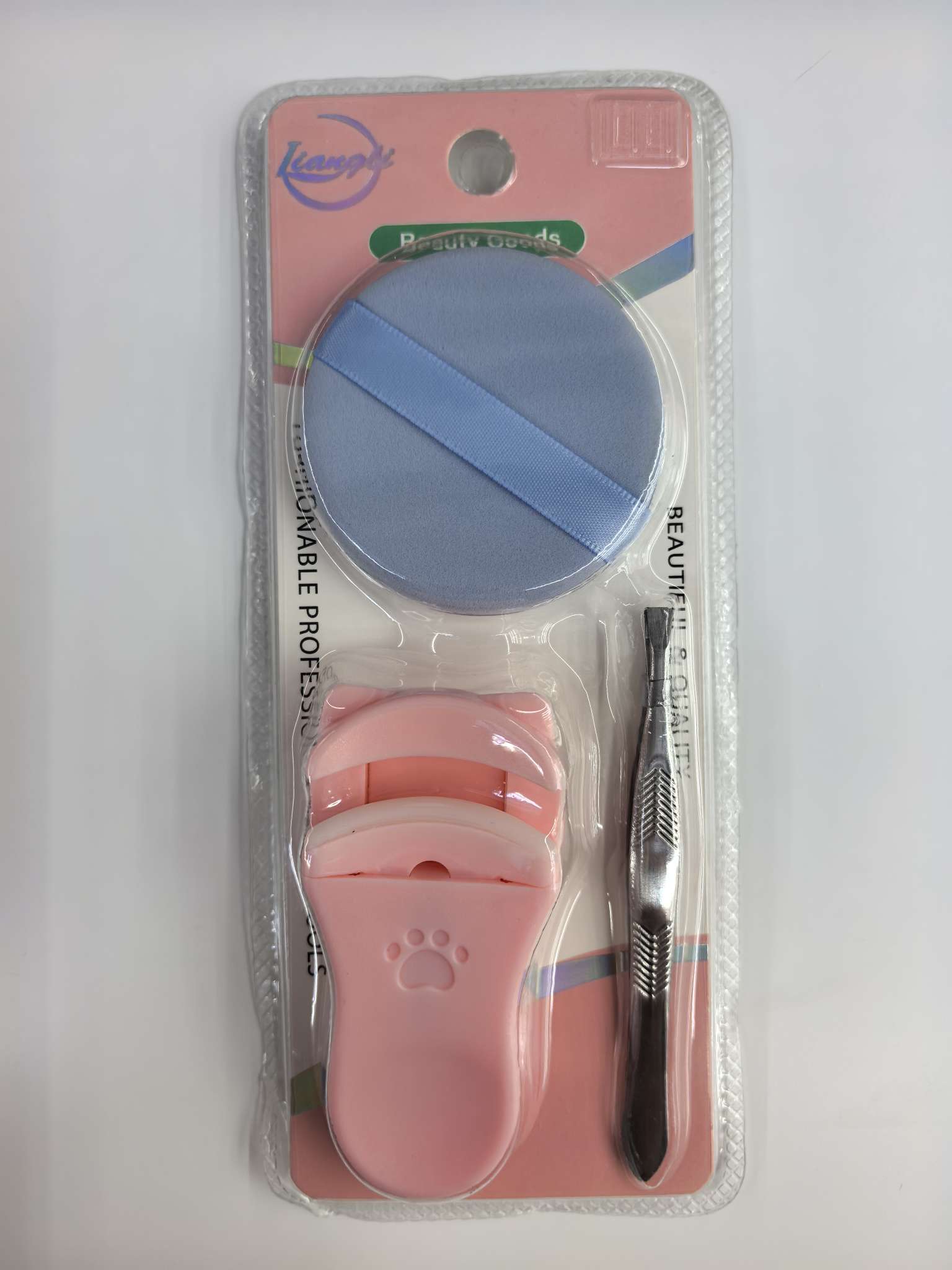 Cat paw eyelash curler, air cushion powder puff, stainless steel eyebrow curler