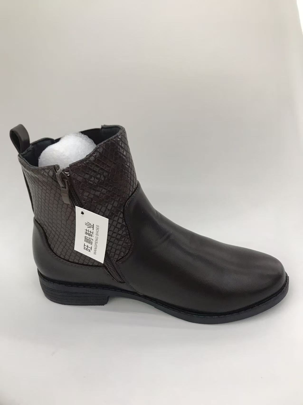 Ethnic style boots for women, spring and autumn, long yellow leather style, large size boots details Picture