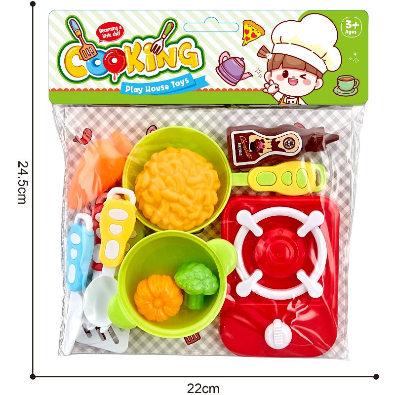 New Role-Playing Tableware And Food Set, Pvc Card Head Packaging, Educational Toy