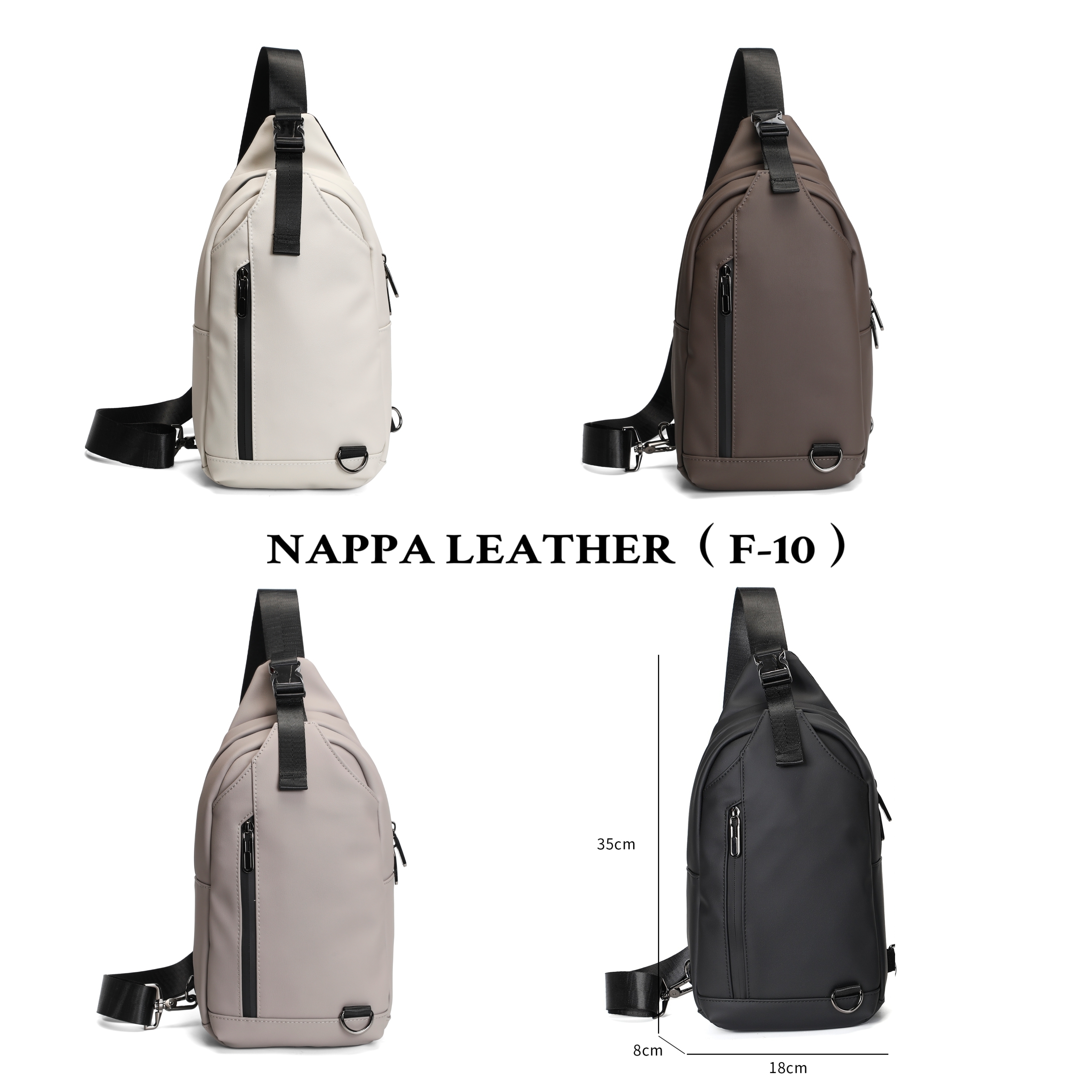 2025新款纳帕皮斜挎腰包男女同款日常休闲防水耐磨斜挎包