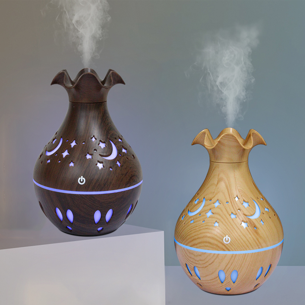 The hollowed-out vase humidifier and wood grain series are best-selling aromatherapy humidifying sprayers Specification image