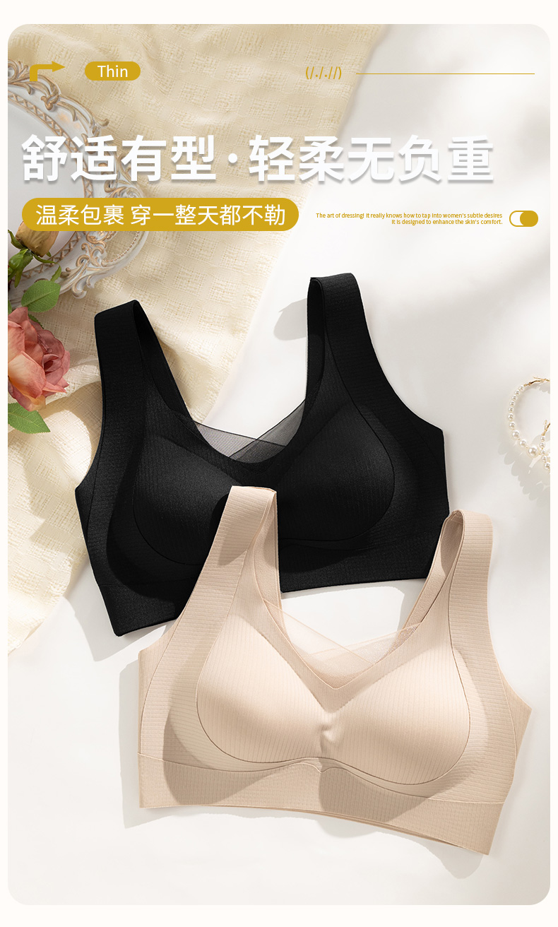 Comfortable and breathable women's lingerie, soft and wrinkle-free, thin and sexy lace lingerie set, new summer collection for women detail image 3