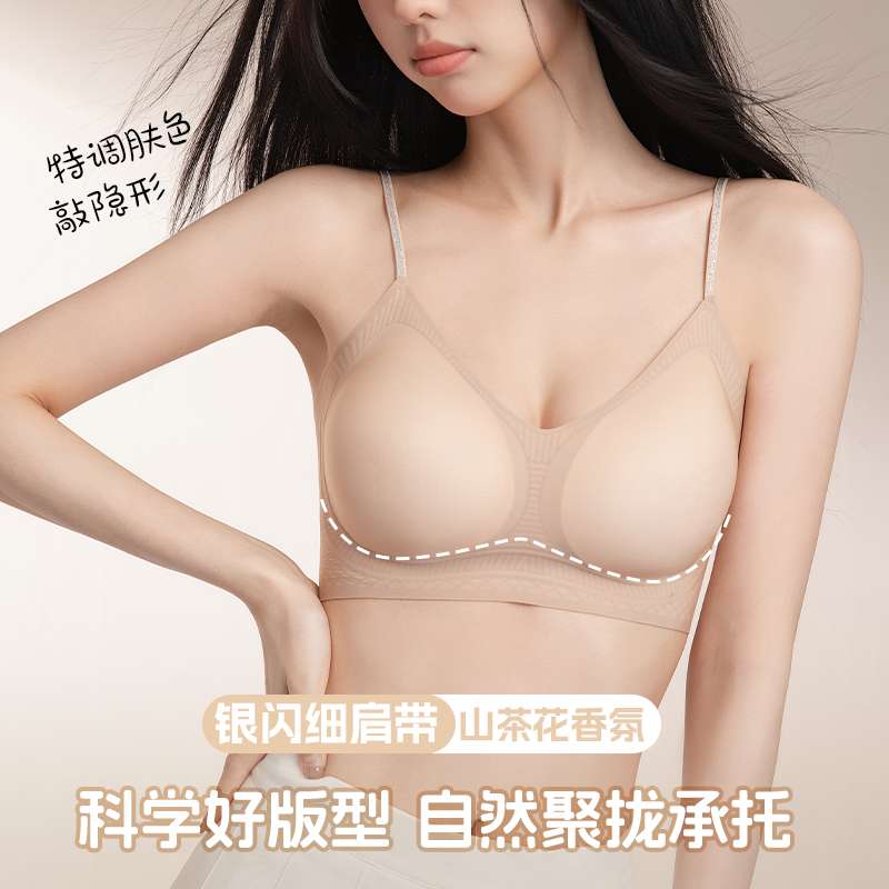 Comfortable and breathable cotton underwear without steel rings, sexy lace bra for women, thin, soft and close-fitting, for daily wear Item Picture