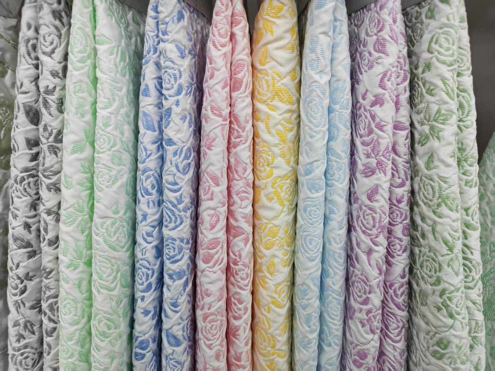 Exquisite small rose-patterned bubble fabric composite fabric for clothing, accessories, pet supplies, bags and accessories