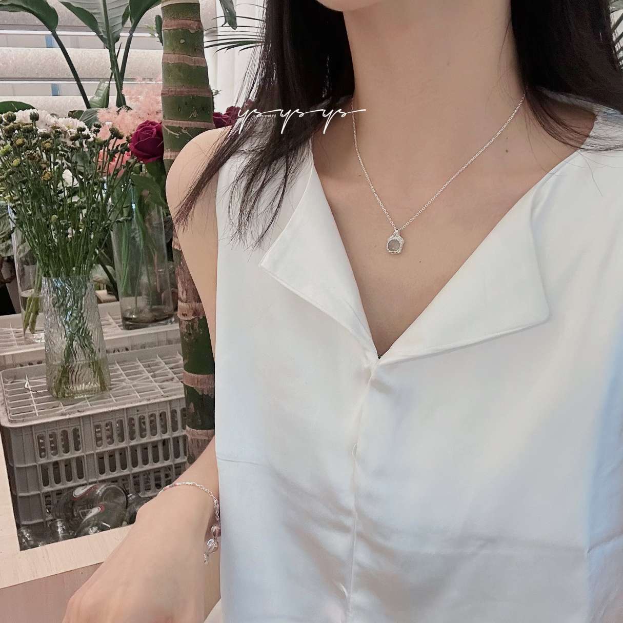 纯银项链简约时尚潮流百搭设计款项链送朋友