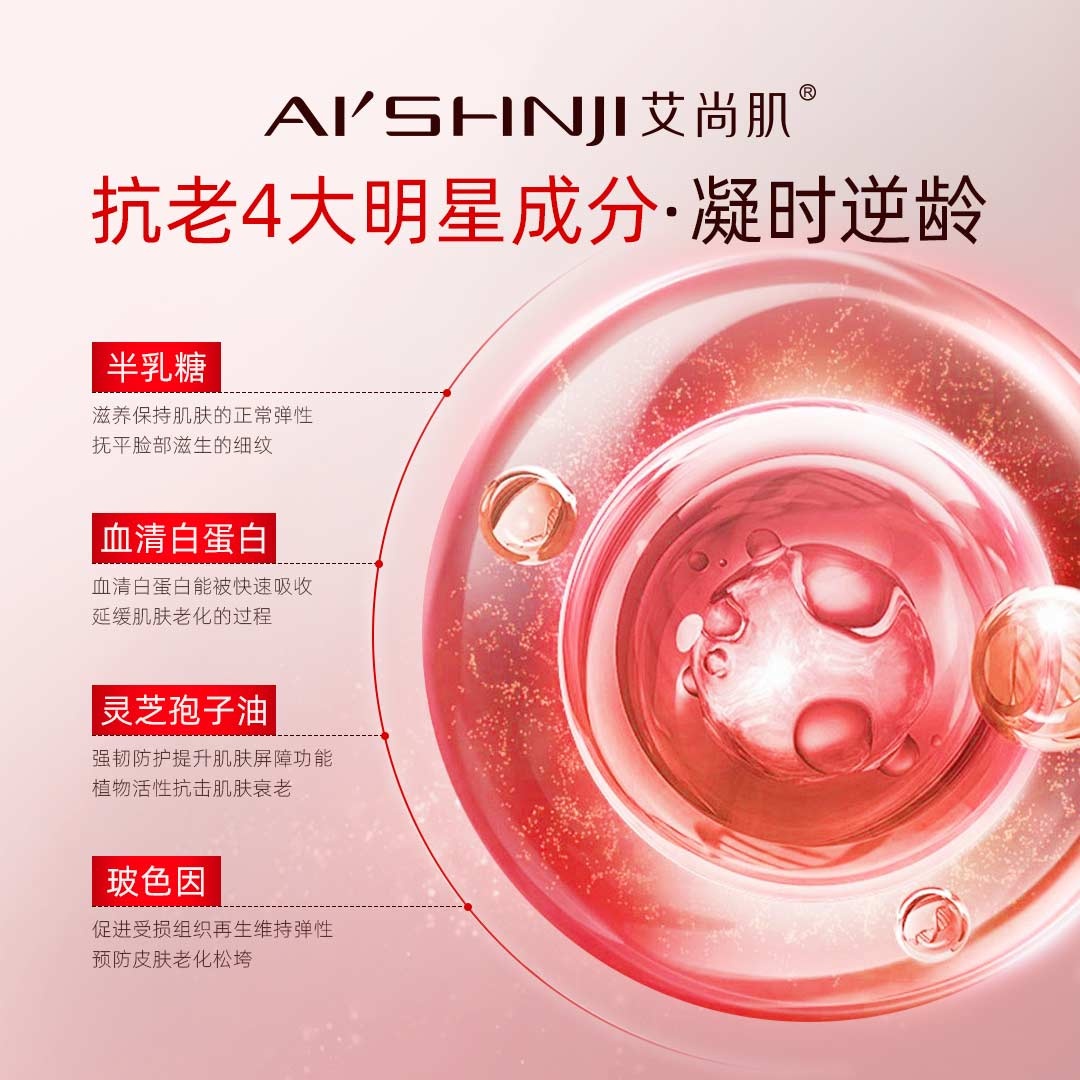 Aishangji Serum Albumin Anti-Aging and Wrinkle-Reducing Youthful Skin Filling Liquid details Picture