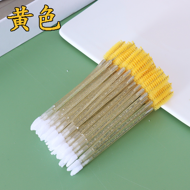 A new disposable dual-head eyelash comb and lip brush, a 50-piece portable brush beauty tool detail image 8