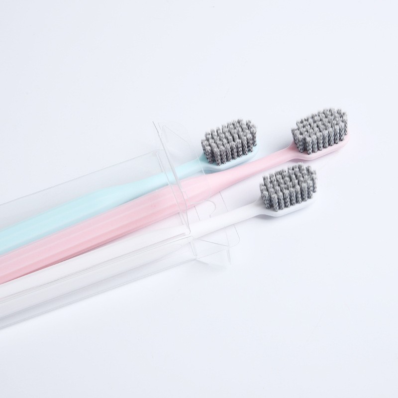 Antibacterial spiral toothbrush, three-piece set for adult couples, ultra-fine soft bristles, household use, factory wholesale, patented oral cleaning and care