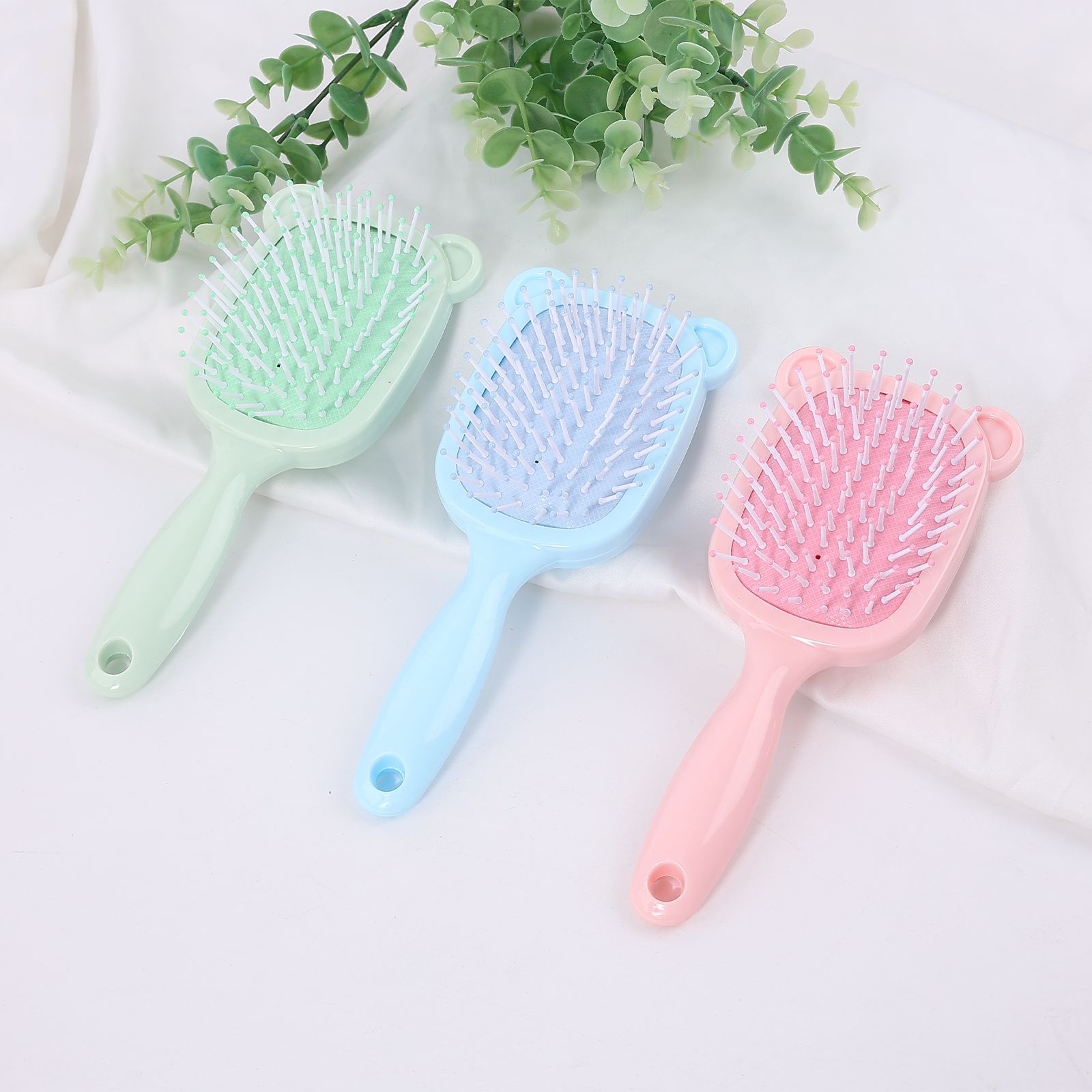 Baihe new arrival macaron color air pad peine cute bear peinado de masaje peinado de masaje de masaje meridiano para niñas peinado de bolsa de aire